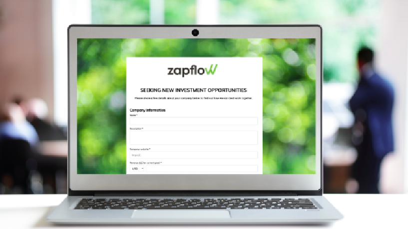 Zapflow webform - investment opportunities