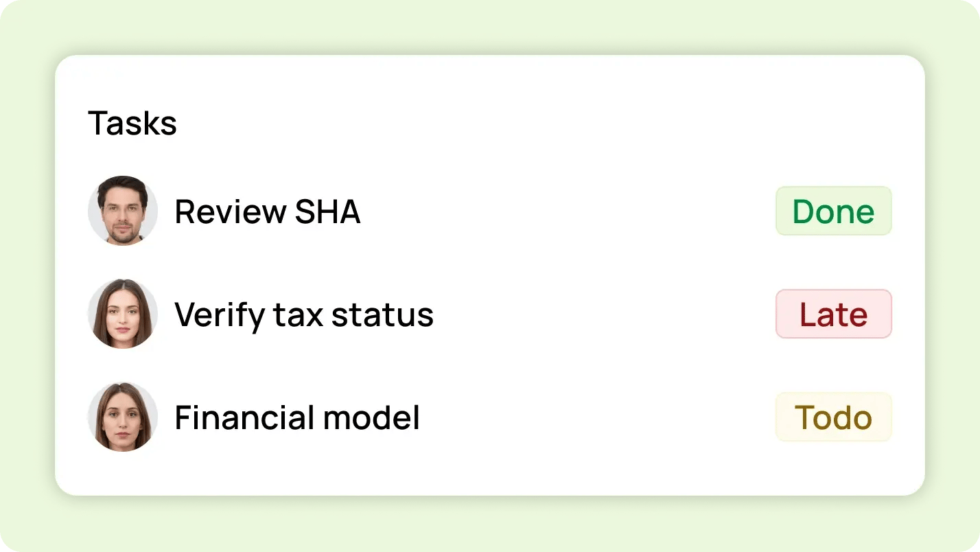 crm task management collaboration section